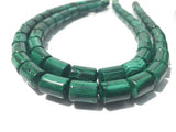 5X13 mm Malachite Tube Beads , Length of strand 40 cm - Top Quality , Natural Malachite Cylinder Beads- Malachite Barrel Beads