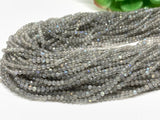 Labradorite 2.5M Round faceted beads,Micro faceted beads in length 15 Inch . natural gemstone , origin is Madagascar