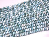 8mm Larimar Faceted Rondelle (20 cm Length )- Natural Larimar Roundel Beads- Origin Dominican Republic