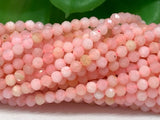 Pink Opal Faceted 2M Round size, Super Quality , Natural PInk Opal beads , Micro faceted gemstone beads. origin from Peru .