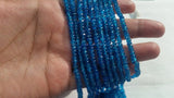 3mm Neon Apatite Faceted Roundel , AAA Quality Beads, micro faceted roundel, Length 13.5 Inch