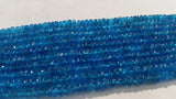 3mm Neon Apatite Faceted Roundel , AAA Quality Beads, micro faceted roundel, Length 13.5 Inch