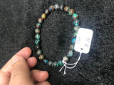 7MM Chrysocolla Smooth Round beads bracelet Length 7.5" natural chrysocolla code #10 , No treatment. weight 14GM