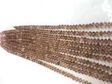 Andalusite Roundel faceted 4-5mm Fine Quality, Machine cut faceted roundel , length 16'' , gemstone faceted beads