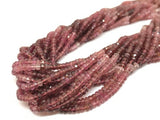 5MM Pink Tourmaline faceted Rondelle Top quality 16.5" Strand, Natural Pink tourmaline micro faceted beads , origin Madagascar