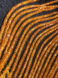 Spessartite Faceted roundel 3MM , Top Quality , 16 Inch Strand , Natural Spessartite gemstone . precious stone beads