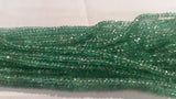 Top Quality Emerald Faceted Roundel Graduated 2-4mm , AAAA Quality Emerald, Transparent and strong green, Length 16"