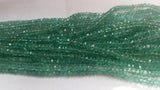 Top Quality Emerald Faceted Roundel Graduated 2-4mm , AAAA Quality Emerald, Transparent and strong green, Length 16"