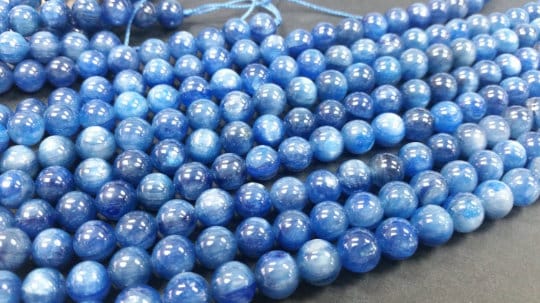8mm Kyanite Round Beads, AAA Quality natural Kyanite in 40 Cm Length , Kyanite gemstone beads .