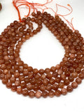 Sunstone Round Beads 10 mm AAAA Quality 40 cm Strand, Top Grade sSunstone Round Beads- Natural sunstone with many flash