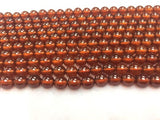 Hessonite Garnet 5mm Round Beads- Top Quality Beads- Length 40 cm- Hessonite Beads