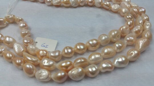 Golden Pearl Nugget shape Medium Quality Pearl .Natural Freshwater pearl , AA Grade Size 11-16MM Approx