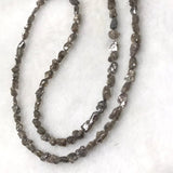 Brown Diamond Nuggets strand ,half strand 16" Natural diamond nuggets, 22carat strand , diamond beads in free form shape