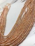 2.5MM Freshwater Peach Cultured Pearl .Natural Freshwater pearl , AAAA Grade,button shape pearl code 02