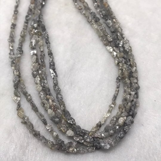 Grey Diamond Nuggets strand ,half strand length 8