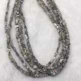 Grey Diamond Nuggets strand ,half strand length 8" Natural diamond nuggets , 30 carat strand , diamond beads in free form shape .