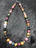 7MM Multi Tourmaline Smooth Round beads. Fine quality beads , Length 15 Inch code #CT