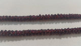 Garnet Rope Hand Made Necklace in 28" , Natural Red Garnet Rope Necklace, Origin -India .