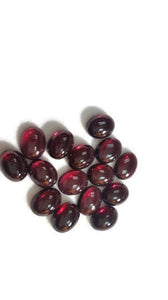 Garnet 7x9MM Oval Cabs , Pack of 8 Pc.Natural Red Garnet cabochon  , Origin India