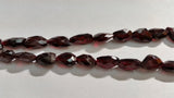 Garnet faceted Nugget shape graduated full cutting ,Approx 8-12X 12-16MM, Length of strand 16"