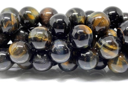12mm Blue Tiger Eye Round Beads- AAA Quality- Wholesale Blue Tiger Eye Beads- Blue Tiger Eye Beads -40 cm Length