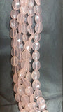 Rose Chalcedony faceted Oval Shape 6x8mm , Dyed Chalcedony faceted oval , length 14"  faceted oval shape