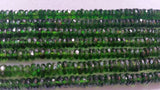 Chrome Diopside faceted Roundel 5mm , Very good quality in 15" Length ,country of origin Russia