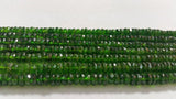 Chrome Diopside faceted Roundel 5mm , Very good quality in 15" Length ,country of origin Russia