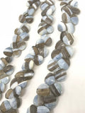 10MM Blue Opal with Matrix Faceted Briolettes- heart shape, Opal Briolettes ,natural blue opal beads. layout shape