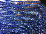 Sodalite faceted Round 2-2.5mm, Length 14" Micro faceted round beads. Top Quality faceted . Gemstone faceted beads