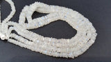 Rainbow Moonstone Heishi - 15" Strand, Rainbow Moonstone Flat Square , 4mm to 6mm Size