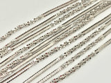 925 Sterling Silver Chain , Length 18" Silver Chain Necklace with White Rhodium gram weight 3.1 code SS18