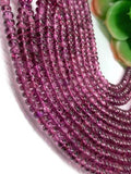 Rhodolite Garnet Roundel 3.50 to 5.50 mm size 1/2 Strand 8 Inch Length AAAA Quality Beads- - Origin Mozambique- Garnet Rondelle Beads