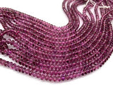 Rhodolite Garnet Roundel 3.50 to 5.50 mm size 1/2 Strand 8 Inch Length AAAA Quality Beads- - Origin Mozambique- Garnet Rondelle Beads