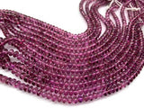 Rhodolite Garnet Roundel 3.50 to 6 mm size 17 Inch Length AAAA Quality Beads- Top Quality Beads- Origin Mozambique- Garnet Rondelle Beads
