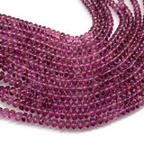 Rhodolite Garnet Roundel 3.50 to 6 mm size 17 Inch Length AAAA Quality Beads- Top Quality Beads- Origin Mozambique- Garnet Rondelle Beads