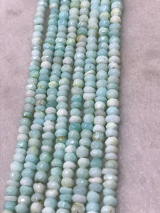 Peruvian Opal Faceted Rondelles 3 - 3.5mm size, Super Quality beads- Peruvian Opal Beads Length 13 Inch