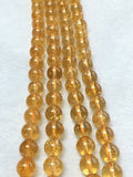 Citrine 10MM Genuine Citrine Quartz Round Beads size, Super AAA Quality , 15.5 Inch Strand Wholesale Price