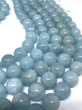 Aquamarine 12mm, Aquamarine Round AA Quality Perfect Round Beads- Wholesale Price- Length 40 cm- Blue Aquamarine Beads- Aqua Round Beads