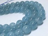 Aquamarine 14mm, Aquamarine Round AAA Quality Perfect Round Beads- Wholesale Price- Length 40 cm- Blue Aquamarine Beads- Aqua Round Beads