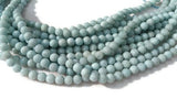 6MM Larimar Round Beads - Natural Larimar , AAA Quality Length 16" , Larimar Necklace