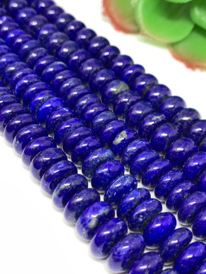 Lapis 10MM ,Lapis Roundel Beads , AAA Quality Dark Blue Color , 40 cm Length- Lapis Roundel Beads -Natural Lapis Beads origin Afghanistan