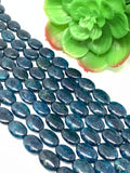 Apatite 8X10  MM Neon Apatite Oval Beads - 40 cm Length - Neon Apatite Beads- Neon Apatite Gemstone Beads