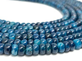 Apatite 10MM Neon Apatite Roundel Beads - 40 cm Length - Neon Apatite Rondelle Beads- Dyed Blue Apatite Roundel