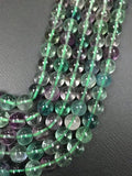 Fluorite 8MM Round Beads, Purple & Green Smooth, Top Quality, Transparent Beads, Gemstone Round beads