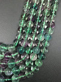 Fluorite 8MM  Round Beads, Purple & Green Smooth, Top Quality, Transparent Beads, Gemstone Round beads