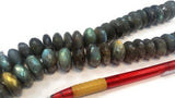 22MM Extra Big Labradorite Faceted Roundel , Very rare Available , Top Quality and Machine cut