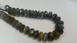 15mm Labradorite faceted Roundel AAA Quality, Length of strand 10 Inch , beautiful Quality beads