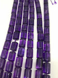 Amethyst 8X10MM, Amethyst Tube shape Beads , Length 40cm, Natural Amethyst .Good Quality, African Amethyst