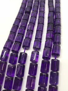 Amethyst 8X10MM, Amethyst Tube shape Beads , Length 40cm, Natural Amethyst .Good Quality, African Amethyst